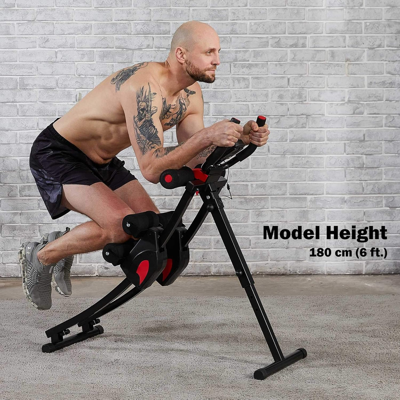 ZELUS Ab Machine for Core Training, Foldable Coaster with 4 Levels & Display