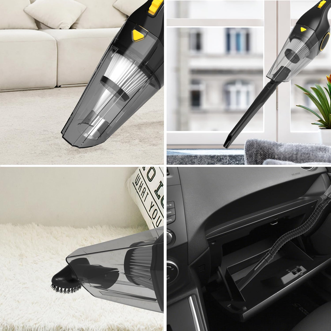 YuFek 120W Cordless Handheld Vacuum Cleaner 7000Pa Suction, Rechargeable 4400mAh