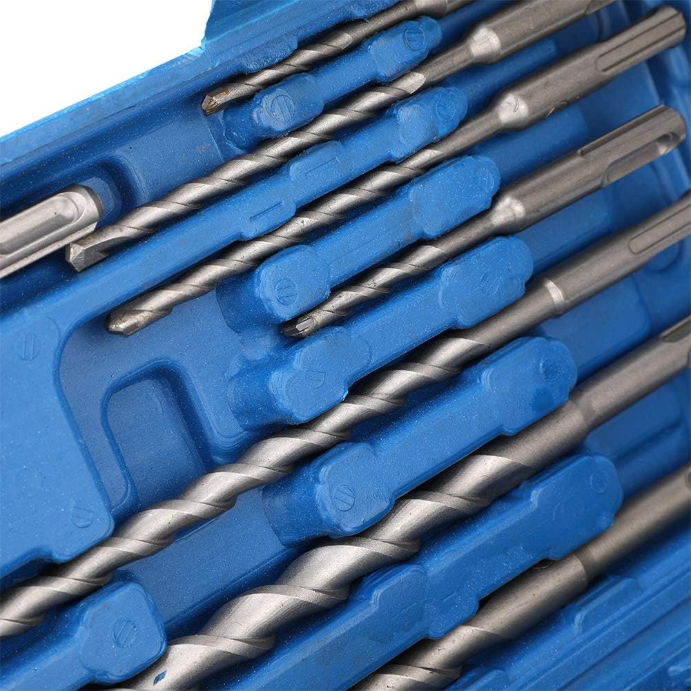 Set of drill bits in a blue case