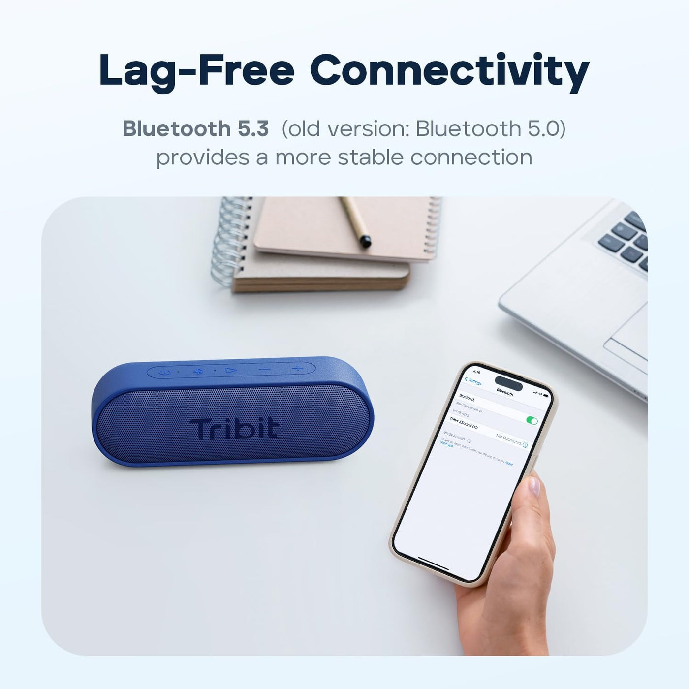 Tribit XSound Go [Upgraded] 16W Portable Bluetooth Speaker, IPX7, Type-C
