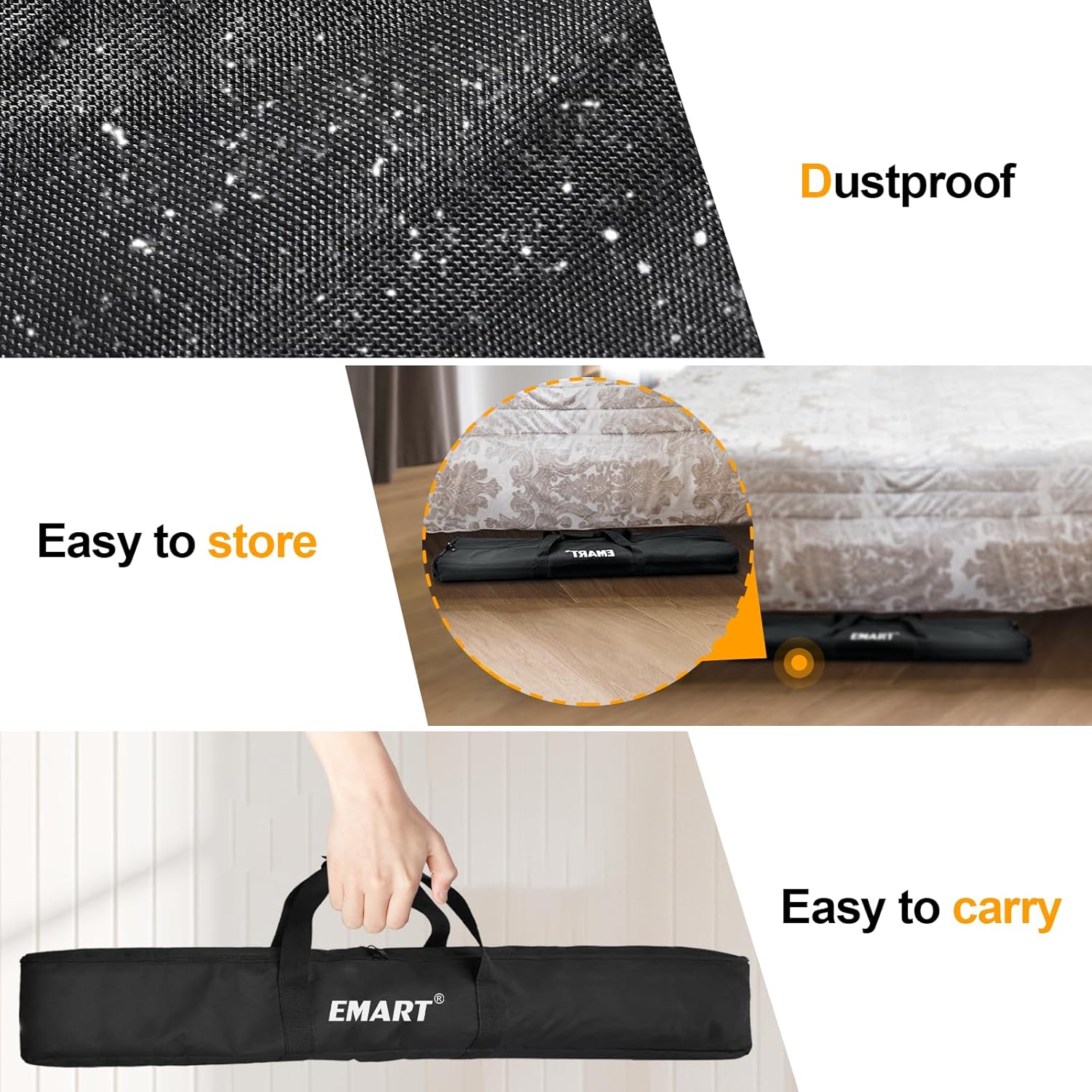 EMART 10x10ft Banner Stand, Adjustable Backdrop Kit for Events & Photos