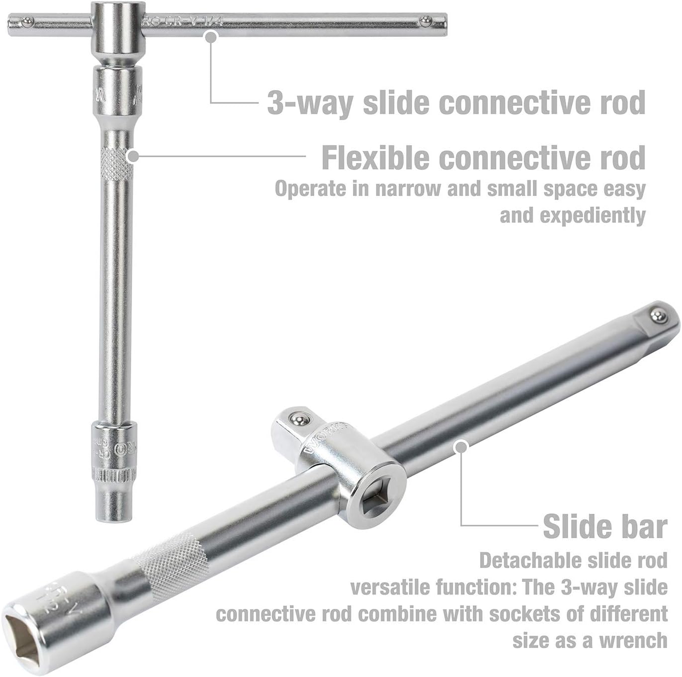 WORKPRO 172-Piece Cr-V Socket Set – 1/2", 3/8", 1/4" Drive, Ratchets & More