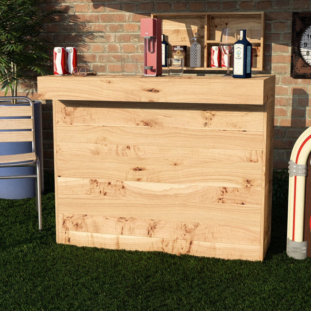 Garden Bar Outdoor Wooden Drinks Bar Rustic Patio Entertaining