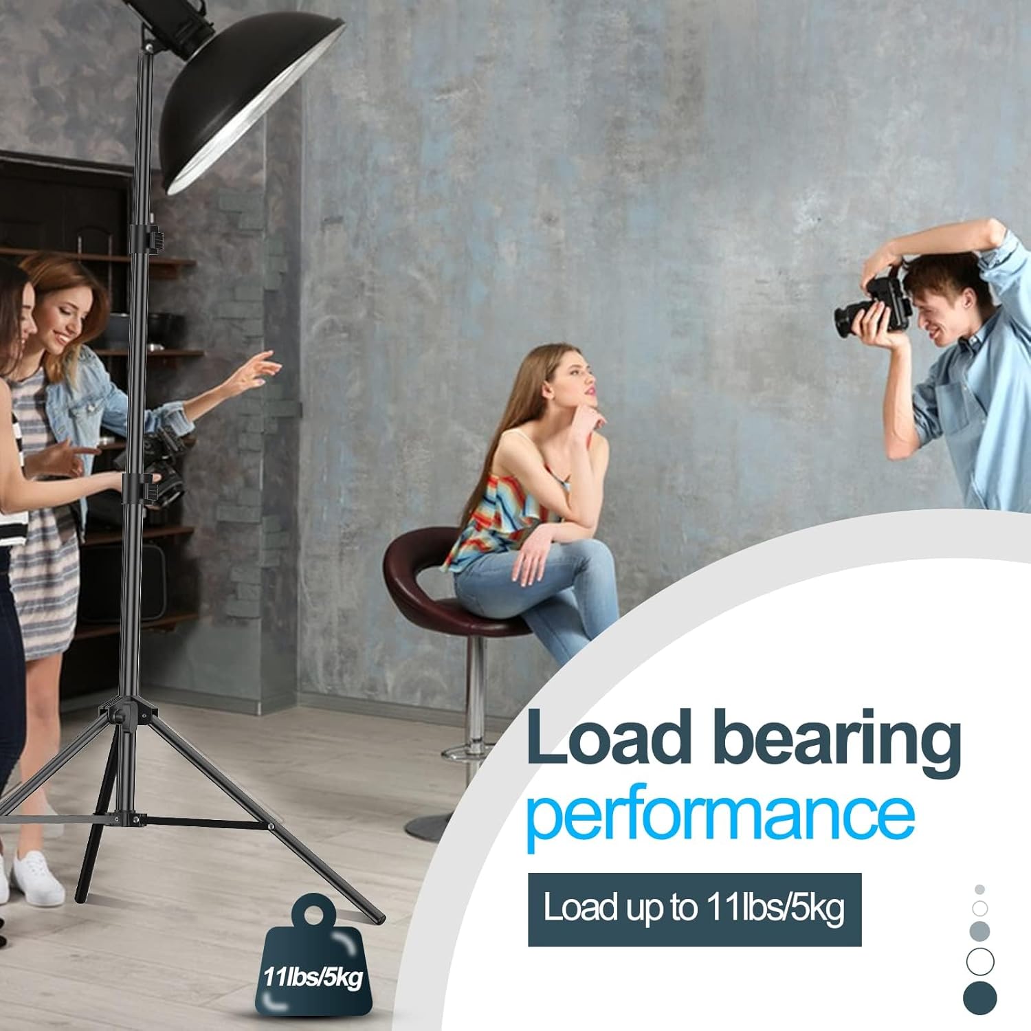 EMART 7ft Light Stands 2-Pack – Aluminum Tripods with Case for Studio Gear