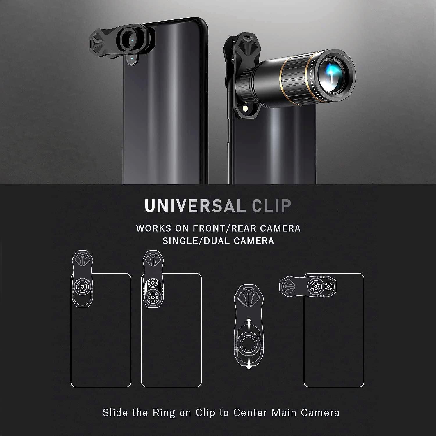 Kopfus 4-in-1 Phone Camera Lens Kit: Telephoto, Fisheye, Wide Angle, Macro - Massive Discounts