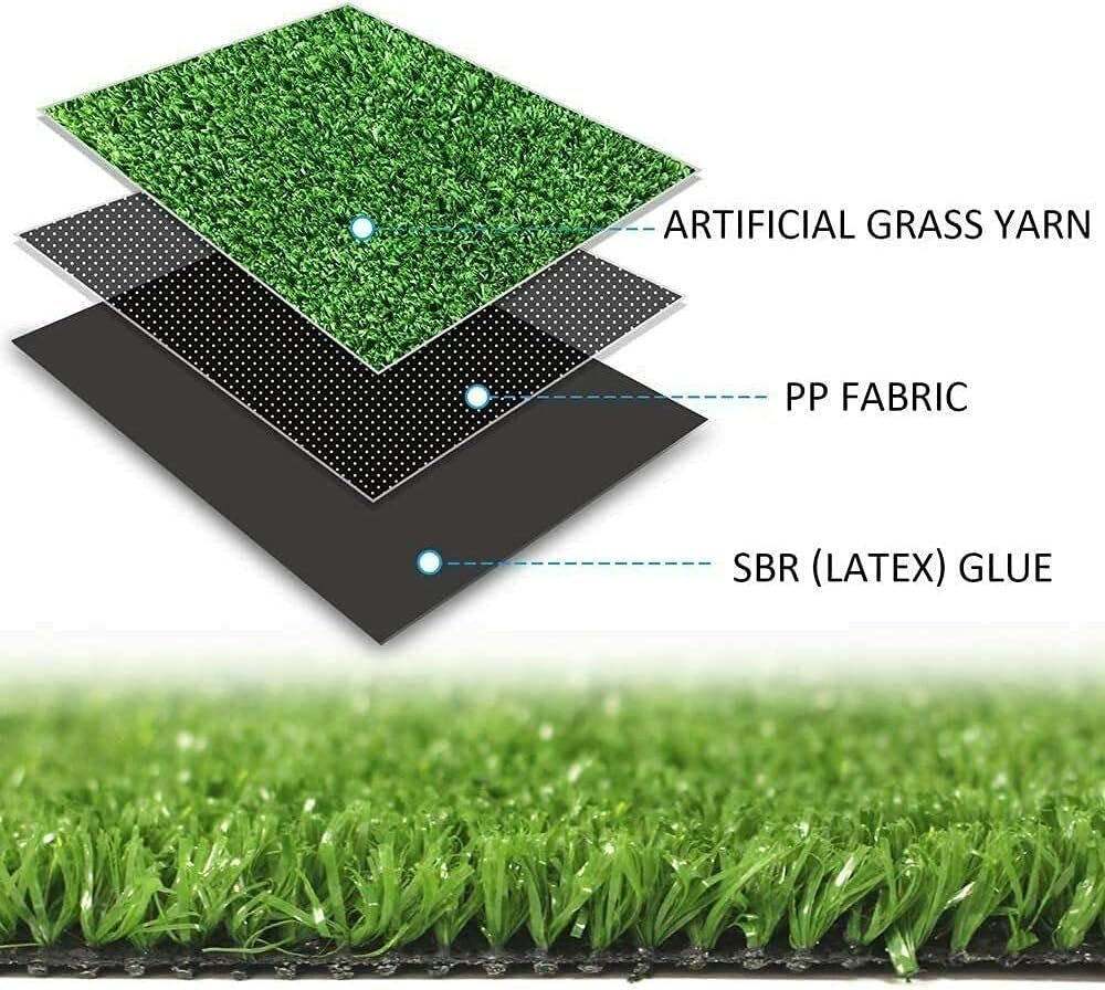 Tonchean 1x10m Artificial Grass Roll – Realistic Faux Turf Mat for Garden Use