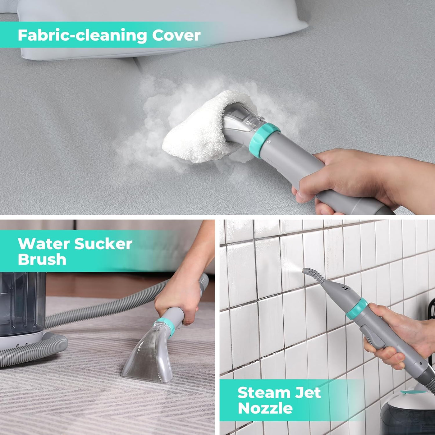 HAUSHOF StainZapper Vapo 3-in-1 – 1200W Steam, Hot & Cold Carpet Cleaner