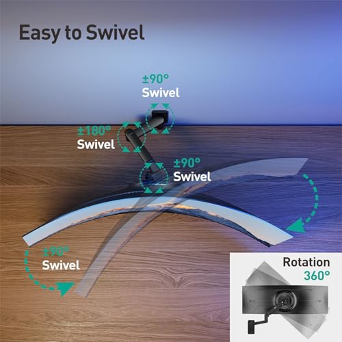 Ultrawide Monitor Wall Mount 17-49 Inch Adjustable 20kg VESA 100 WALI