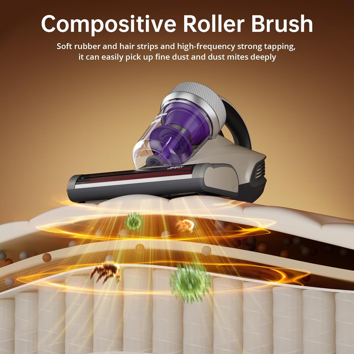 Jimmy JV35 Mattress Vacuum 700W, UV-C Light, 14kPa Suction, Handheld