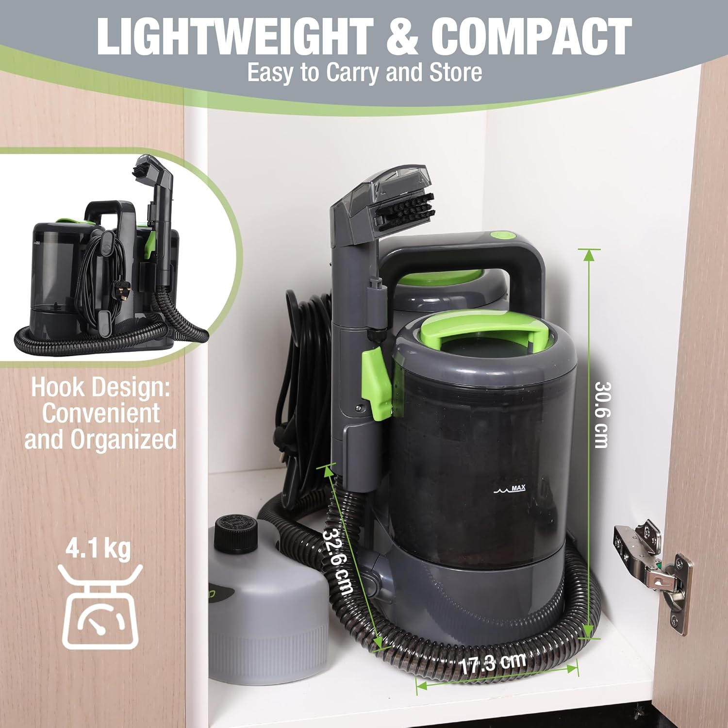 WORKPRO Portable 450W Spot Cleaner for Carpet, Upholstery & Car Interiors