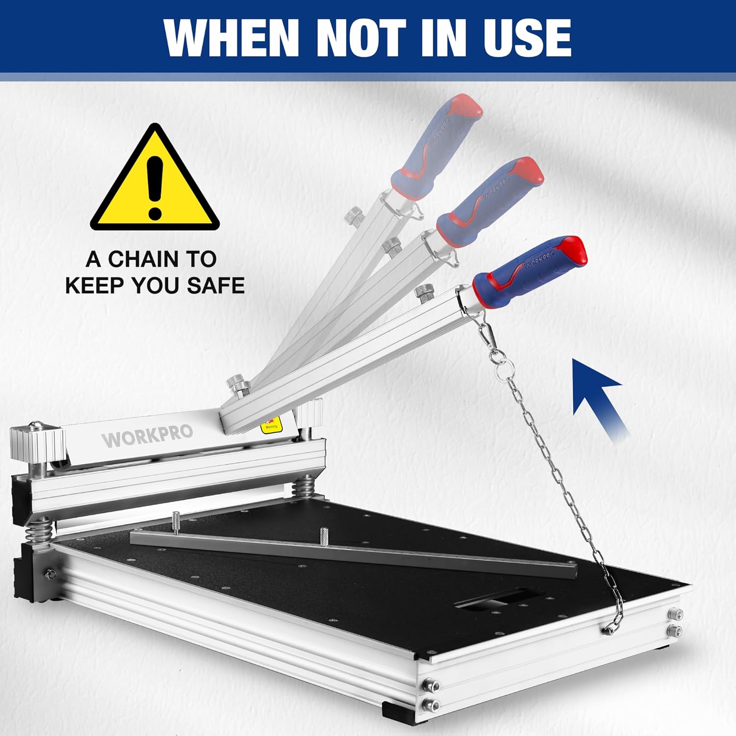 WORKPRO 340mm Laminate Floor Cutter – For Vinyl, LVT, SPC, WPC, Parquet