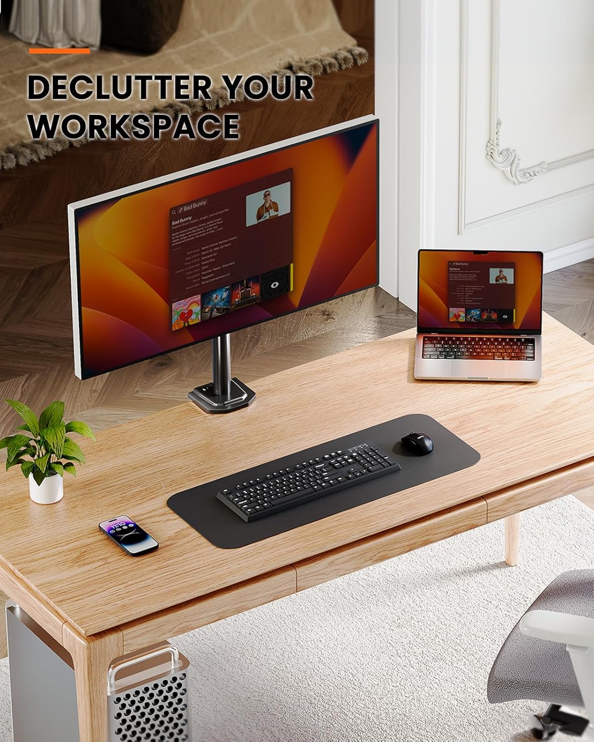 Single Monitor Stand 13 to 32 Inch Adjustable Arm Desk Mount VESA ErGear