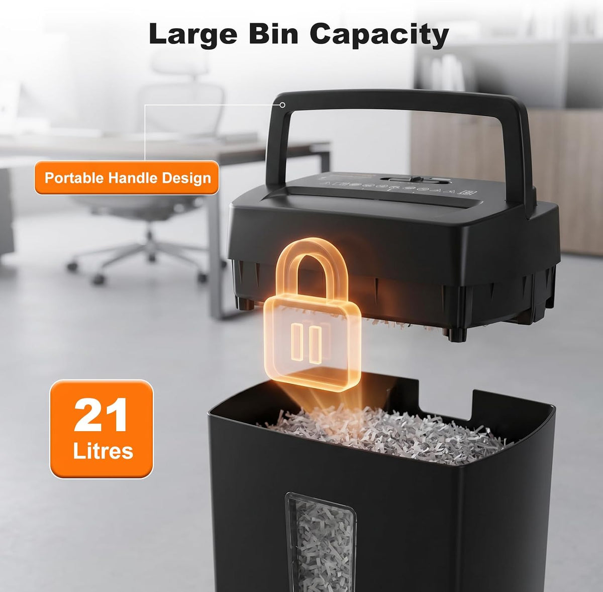Paper Shredder 12 Sheet Cross Cut Heavy Duty Home Office Document Bonsaii