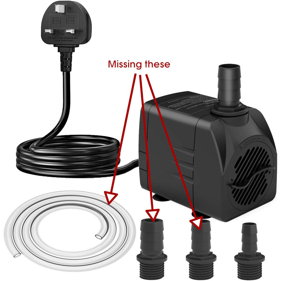 Submersible Water Pump 1500L/H 25W Ultra Quiet Fountain Aquarium Pond Knifel