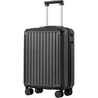Cabin Suitcase 55x40x20cm Hard Shell TSA Lock Black EasyJet Ryanair Travel COOLIFE