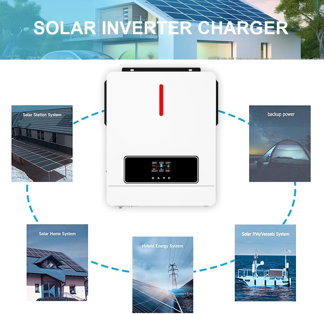 Solar Hybrid Inverter 6.2KW MPPT 120A 24V 48V WiFi Off Grid Y&H 6500W