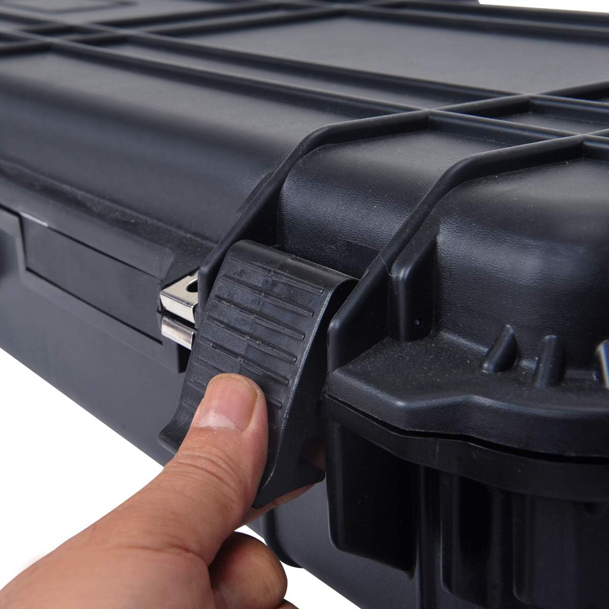 Hard Rifle Case Waterproof Rolling Gun Case Custom Foam 123x40x16 cm MEIJIA