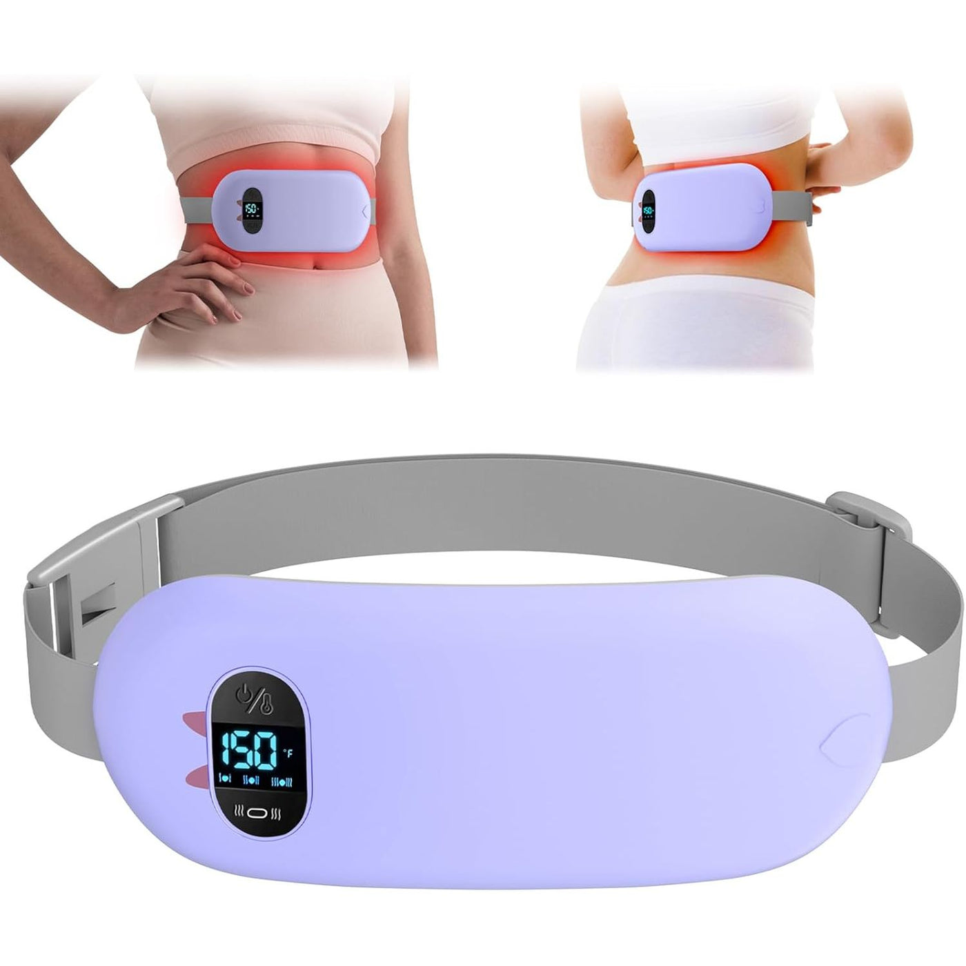 Heating Pad for Period Pain 6 Heat Massage Modes Rechargeable USB Belt (Used)