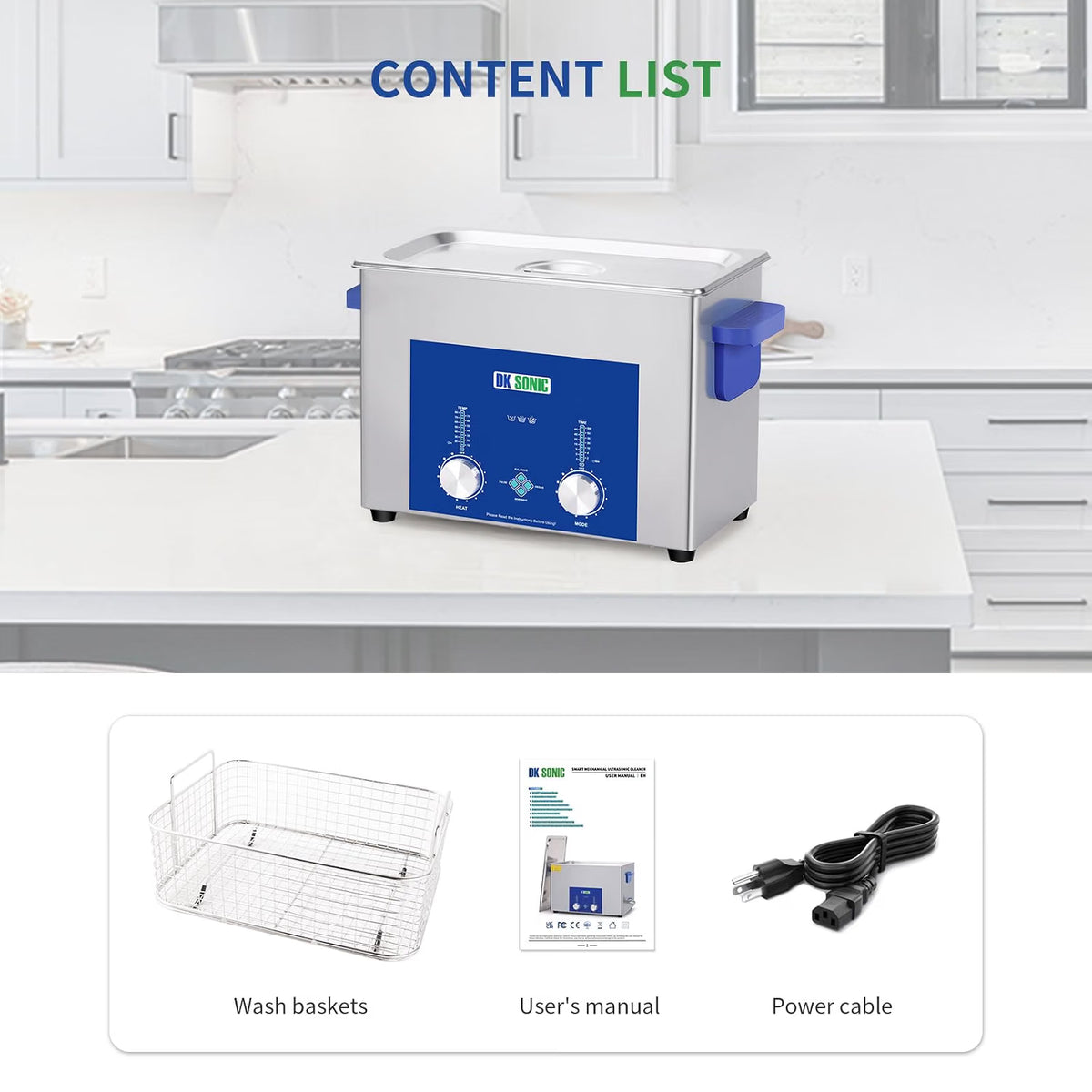 Ultrasonic Cleaner 4L 120W Industrial Jewelry Heater Timer Basket DK SONIC Tank