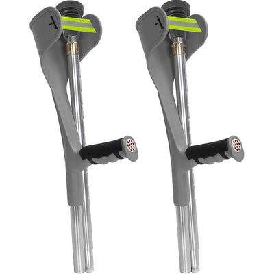 Folding Forearm Crutches Set of 2 Anti Slip Rubber Feet Adult Mobility Walking