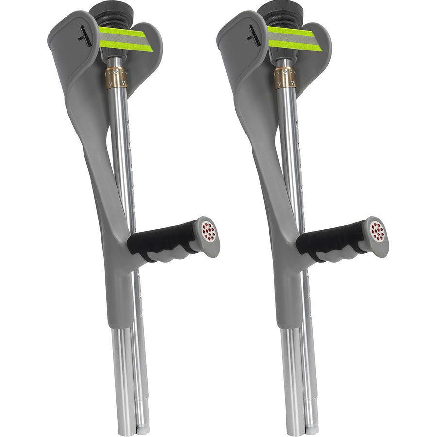 Folding Forearm Crutches Set of 2 Anti Slip Rubber Feet Adult Mobility Walking