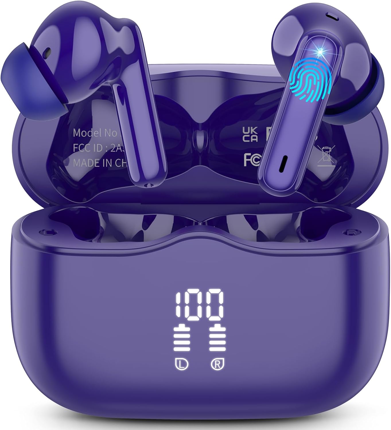 Wireless Earbuds Bluetooth 5.3 ENC Mic 40H Playtime Deep Bass IP7 Waterproof