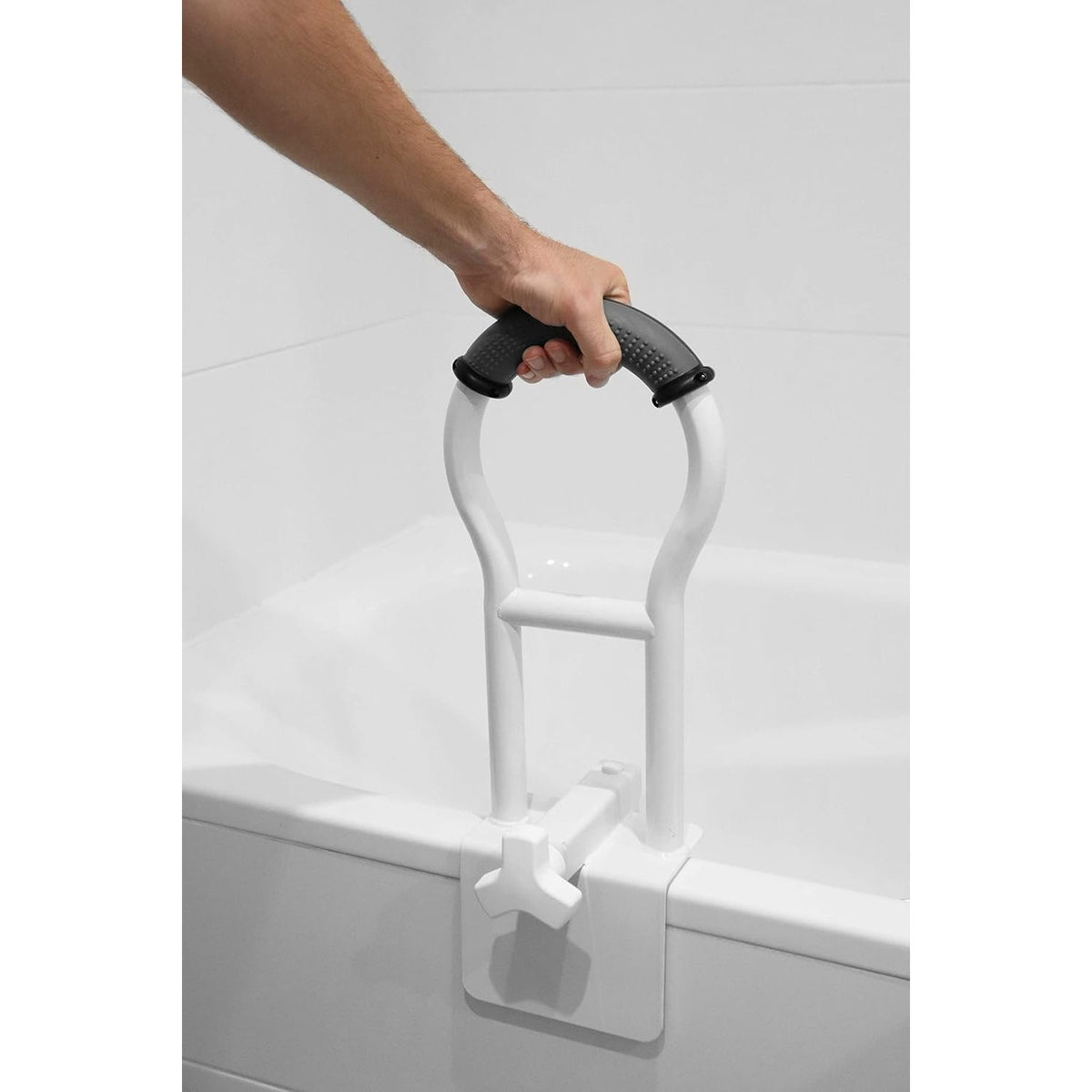 Bathtub Grab Rail Padded Bath Support Handle Elderly Grey Bathroom Aid KMINA
