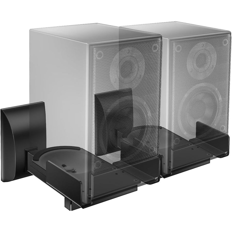 Speaker Wall Mounts Adjustable Bookshelf Speaker Brackets Pair WALI Black