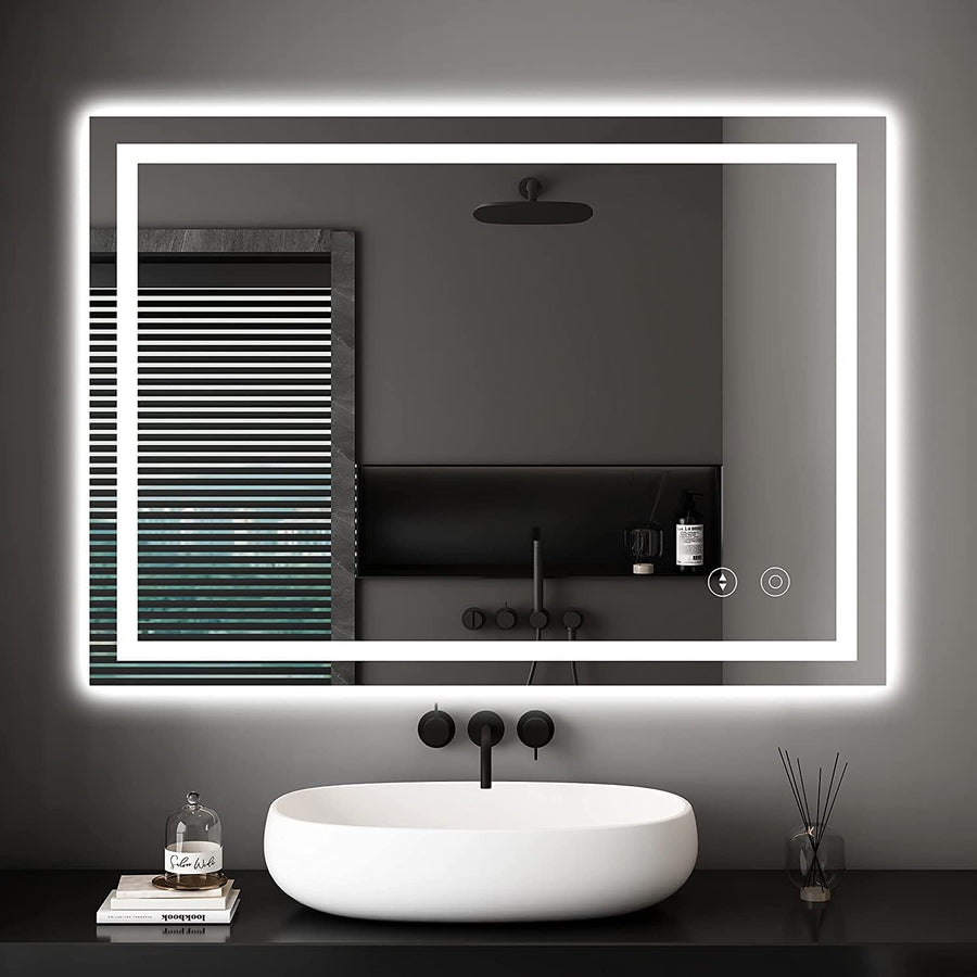 Dripex LED Bathroom Mirror 600x800mm, Dimmable, 3 Colors, Backlit, Demister Pad - Massive Discounts