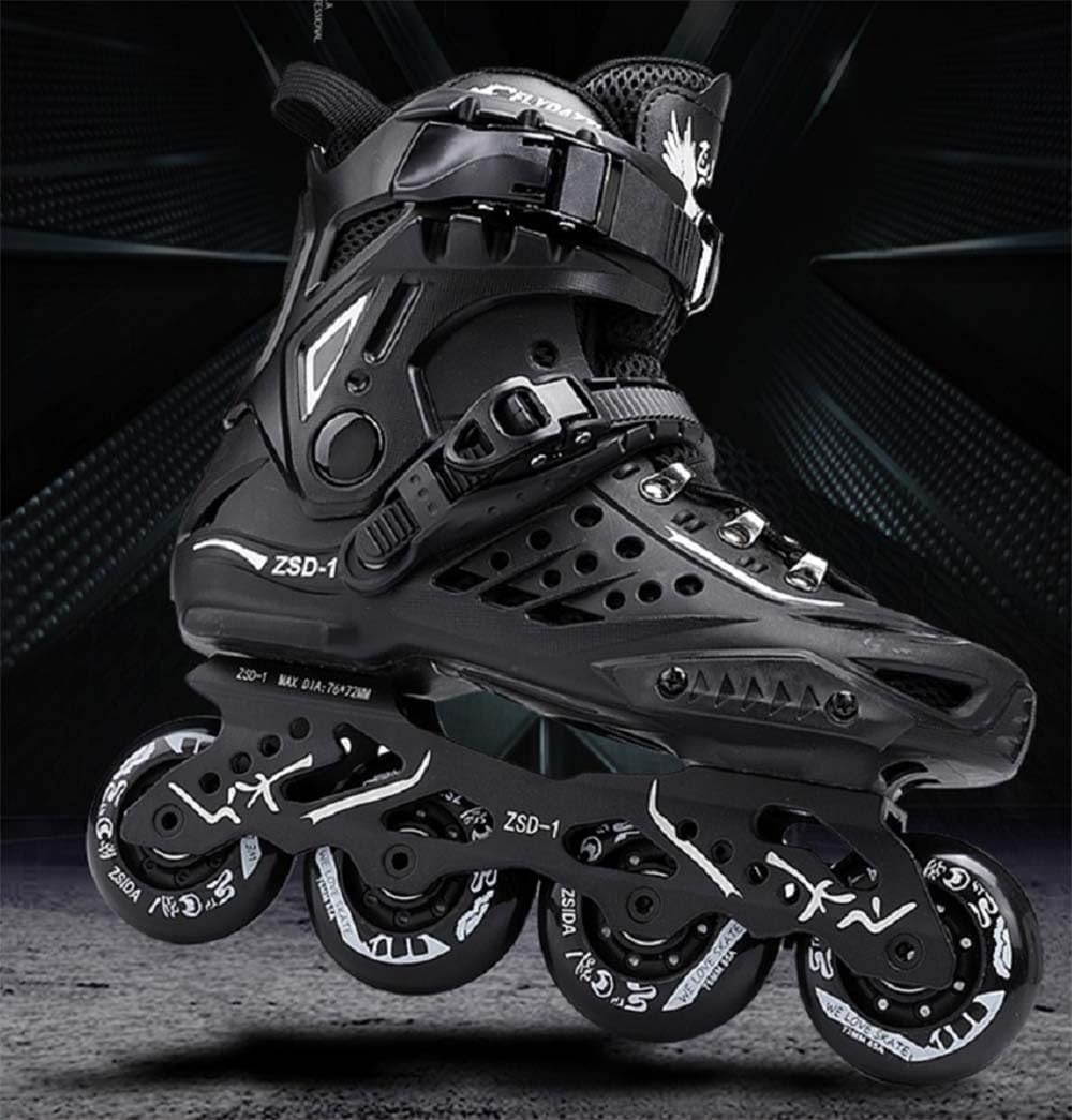 YYW Inline Skates for Adults & Beginners, Professional Roller Skates, Black