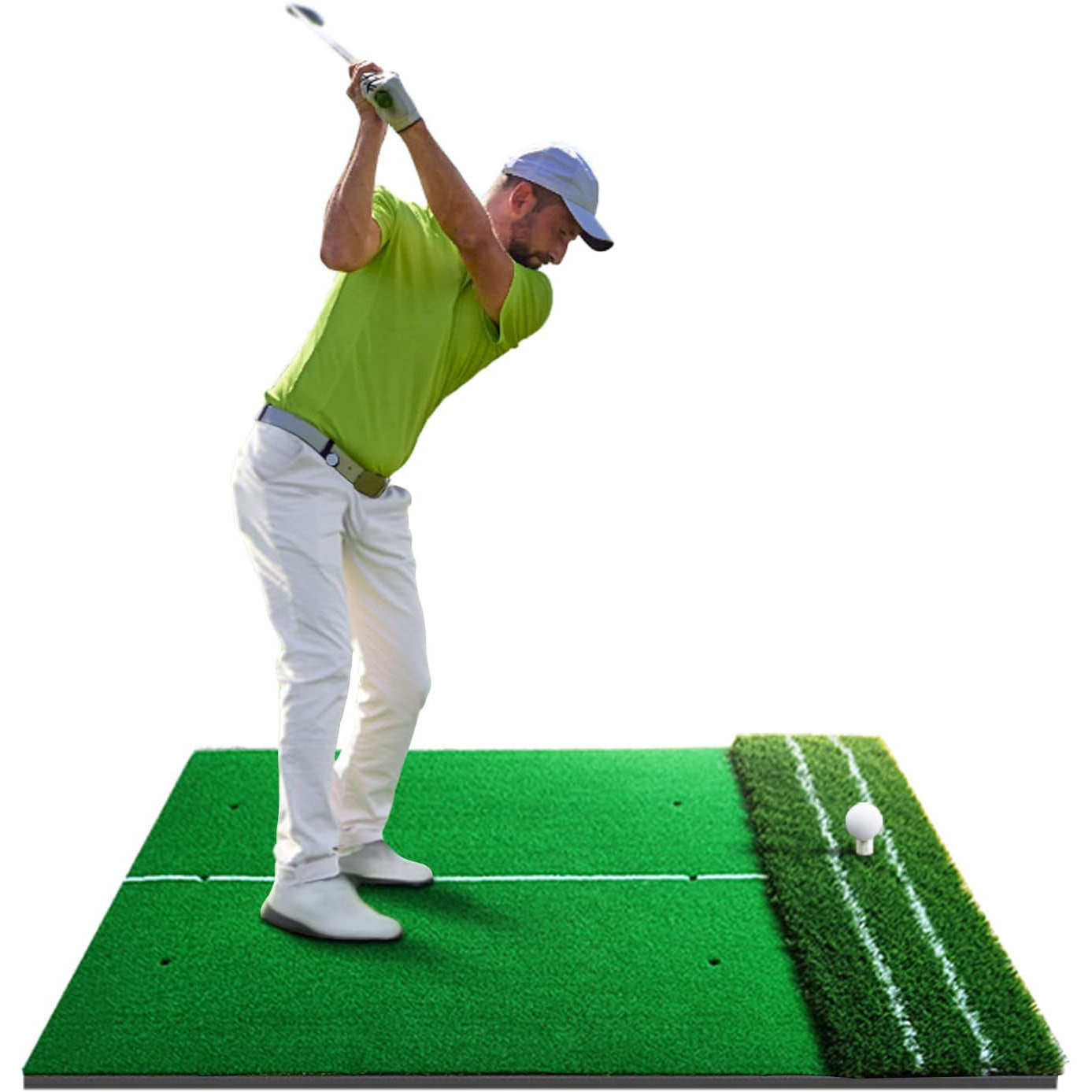 LaiEr Golf Training Hitting Mat, 3.7x5ft Thickening, Practice Indoor & Outdoor