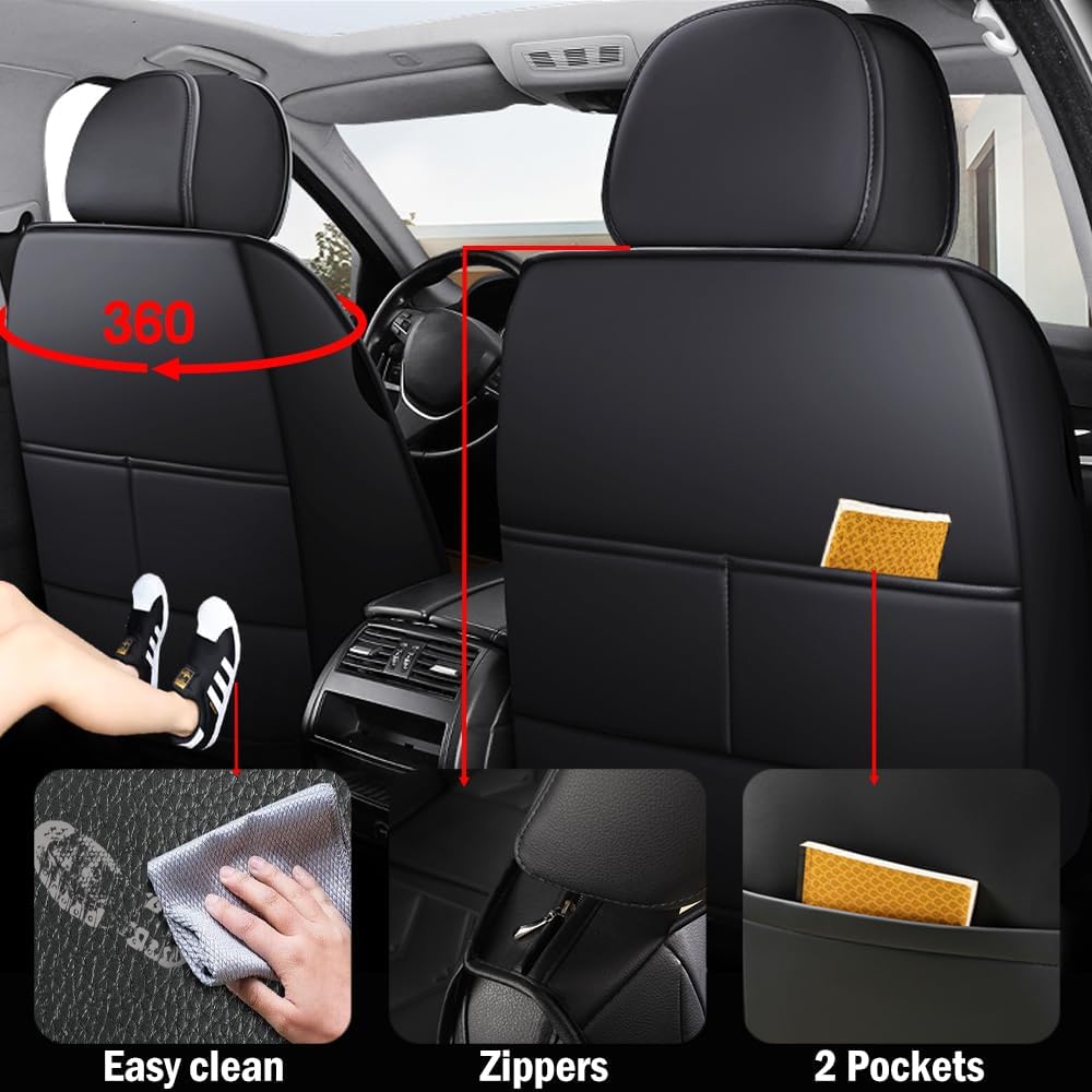 Car Seat Covers Set of 5 Mercedes B Class C E GLB GLC Faux Leather Chifeng