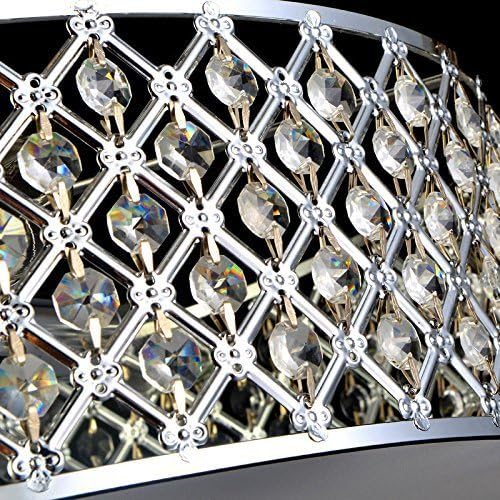 Crystal Ceiling Light 40cm Chrome Modern Chandelier E14 Saint Mossi Living Room