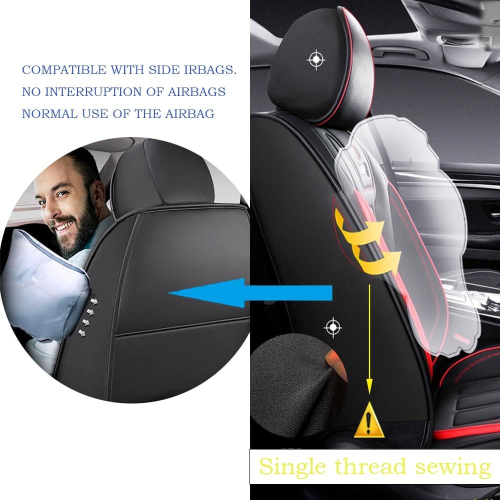 Car Seat Covers Set of 5 Mercedes B Class C E GLB GLC Faux Leather Chifeng