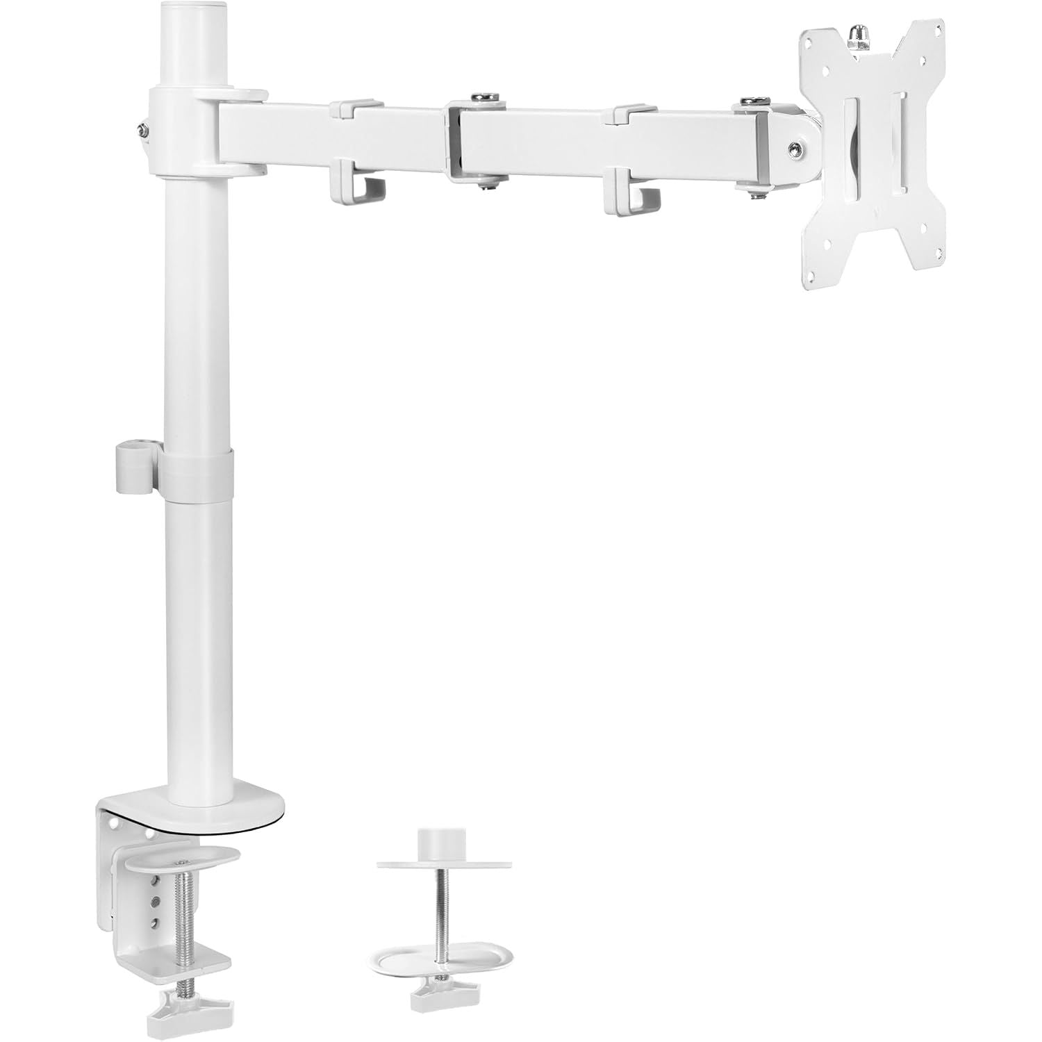 Single Monitor Arm 32 Inch 38 Ultrawide Adjustable VESA White VIVO