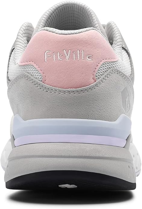 FitVille Womens Extra Wide Fit Leather Shoes for Flat Feet Plantar Fasciitis