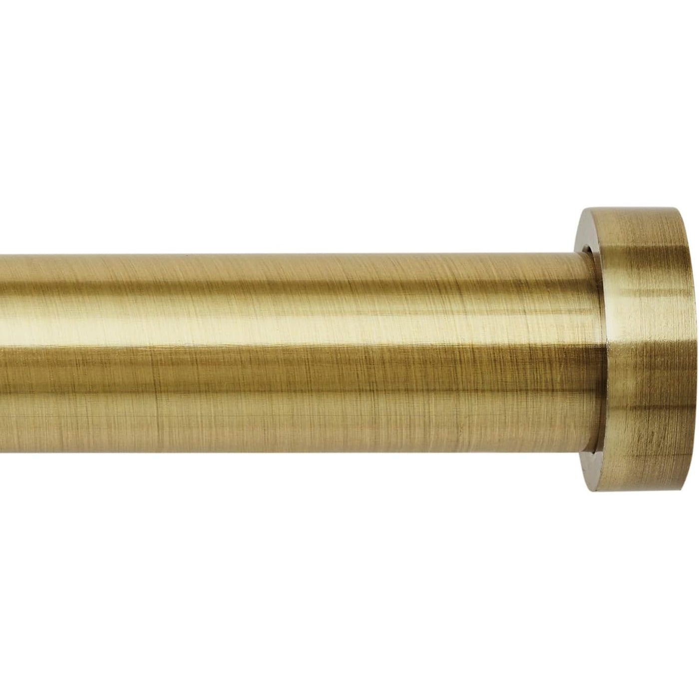Extendable Curtain Pole 120-210cm 25mm Antique Brass Cap Finials Curtain Rod Set
