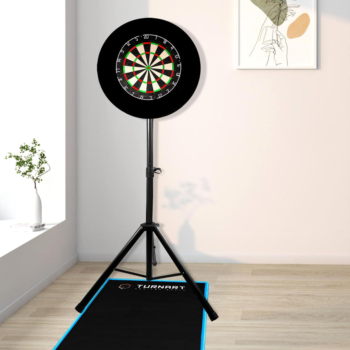 Dartboard Stand 3.7kg Heavy Duty Portable Dart Board Holder Tripod Turnart