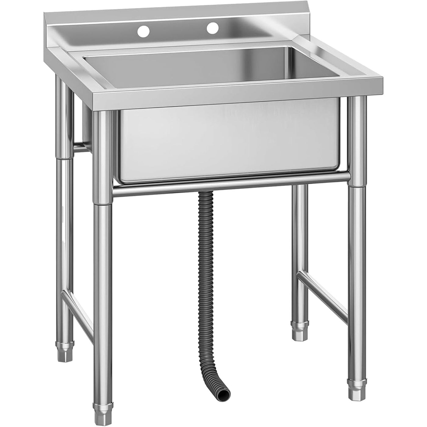Commercial Kitchen Sink Stainless Steel Single Bowl Portable YITAHOME