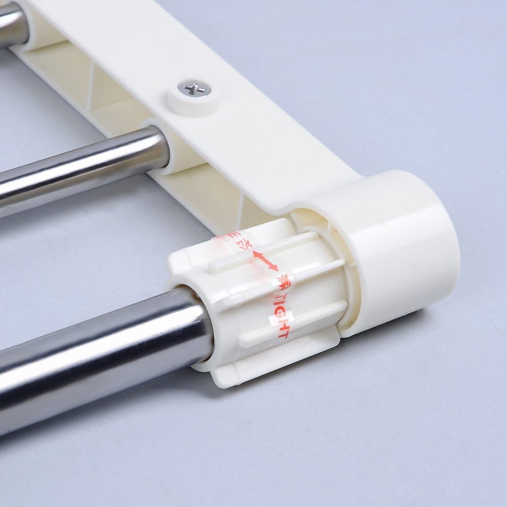 BAOYOUNI Extendable Closet Shelf Rod Organizer, Heavy-Duty Metal Divider 40-60cm