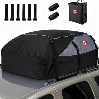 Car Roof Bag 20 Cu Ft Waterproof Cargo Carrier Door Hooks Sailnovo Rooftop Travel