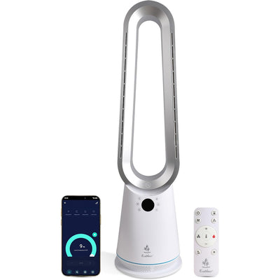 Bladeless Tower Fan Heater Cooler 2 in 1 Remote Alexa Smart Control EcoNour Home