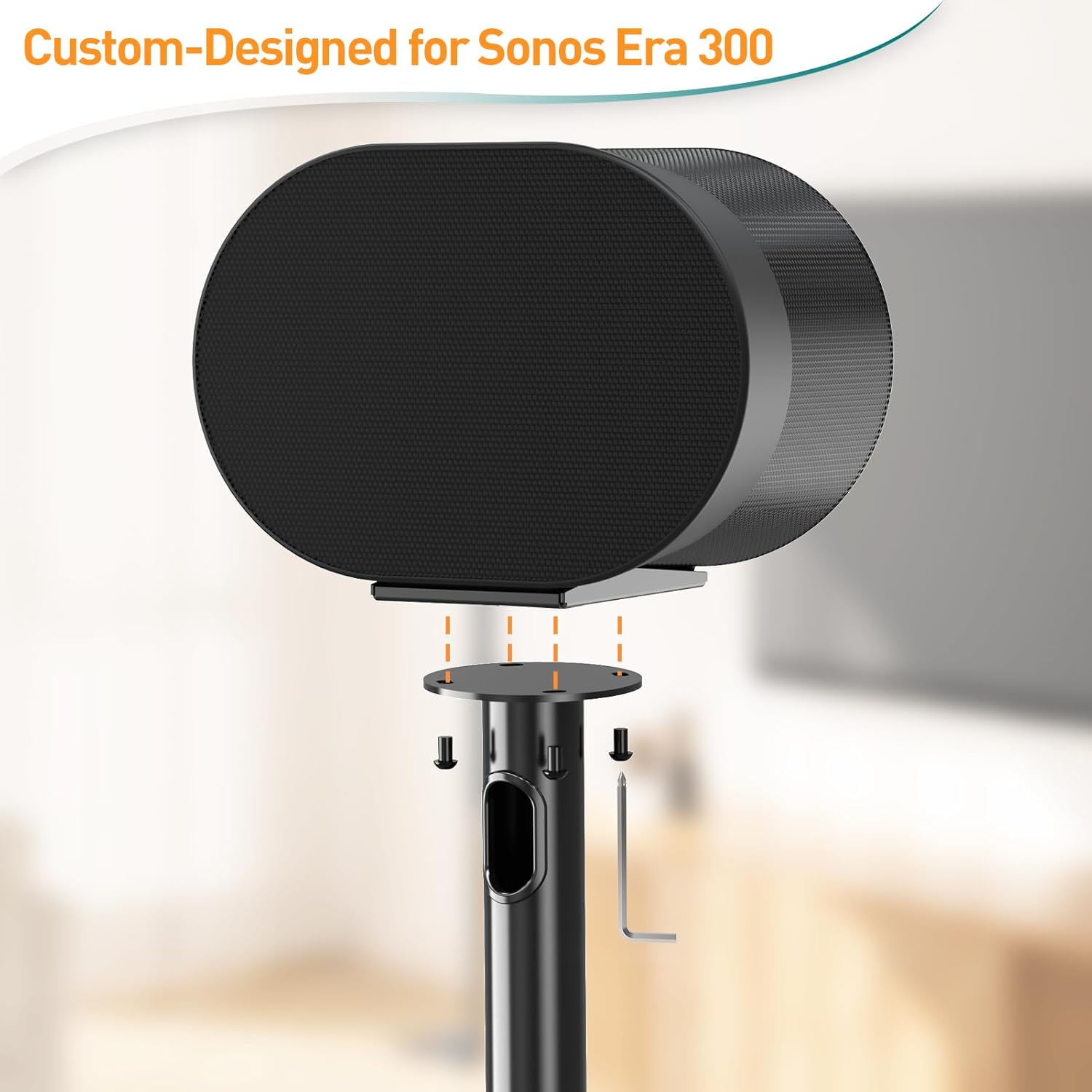 Speaker Stands for Sonos Era 300 807mm Floor Stands Pair ELIVED