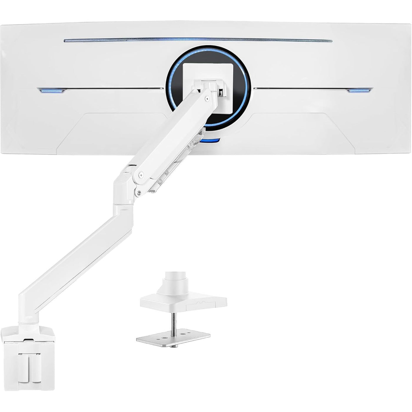 Ultrawide Monitor Arm 49 Inch Heavy Duty Pneumatic White VIVO