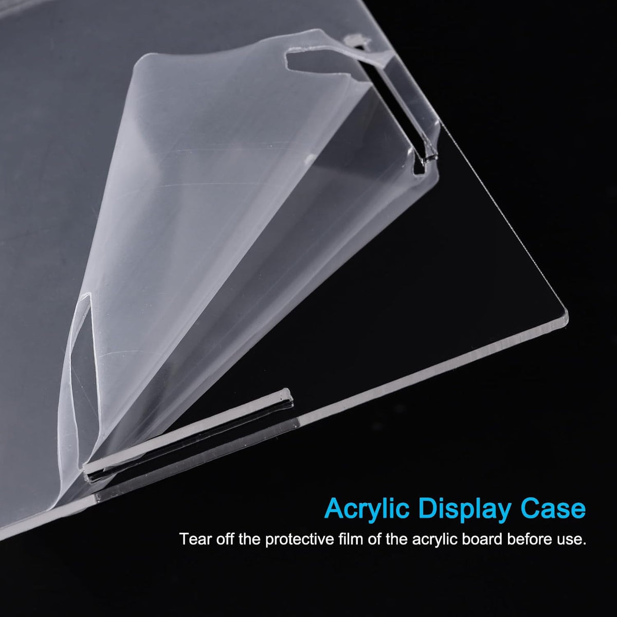 Clear Acrylic Display Case 16.1 Inch Plastic Box Dustproof Sourcing Map