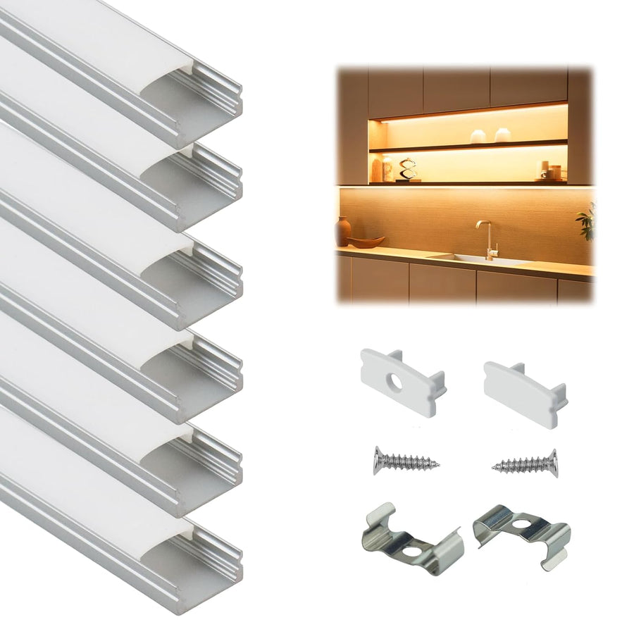 Lighting fixture components with a kitchen background
