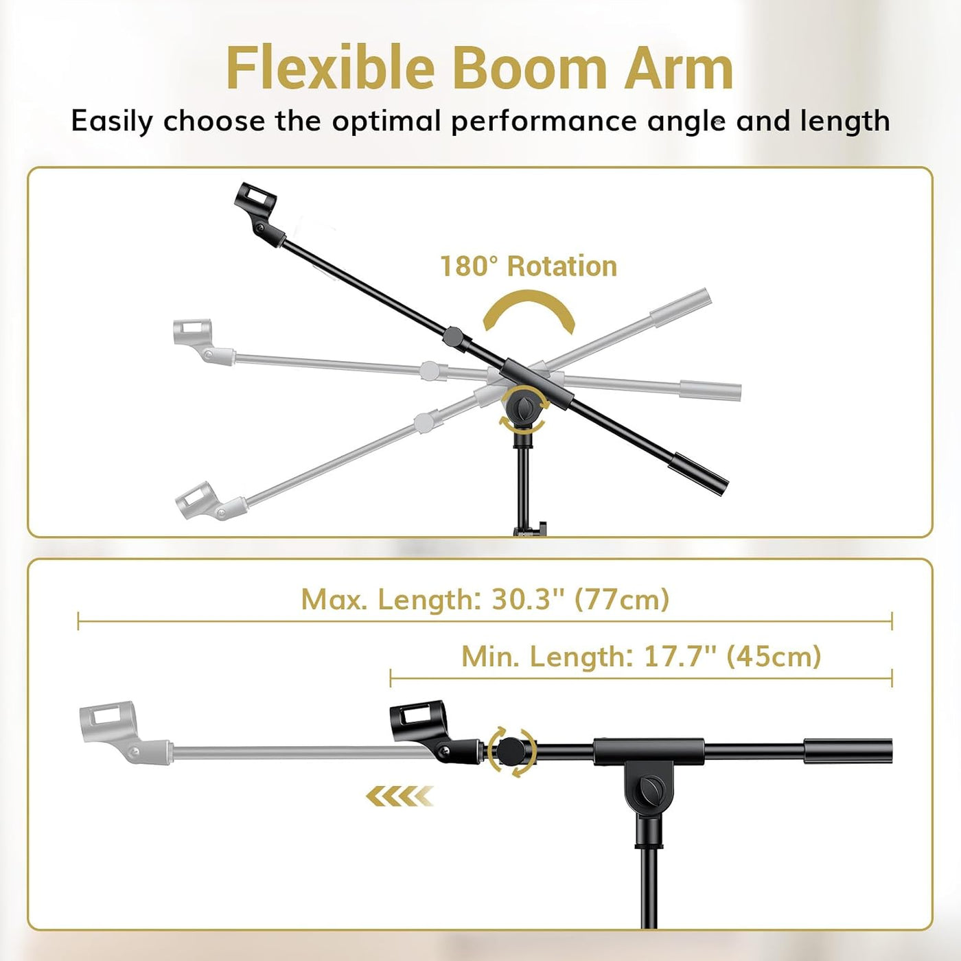 Microphone Stand Tripod Boom Arm Tablet Phone Holder Adjustable TONOR Floor
