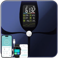 Smart Body Weight Scale Body Fat BMI Muscle Mass Bluetooth App Lepulse Black