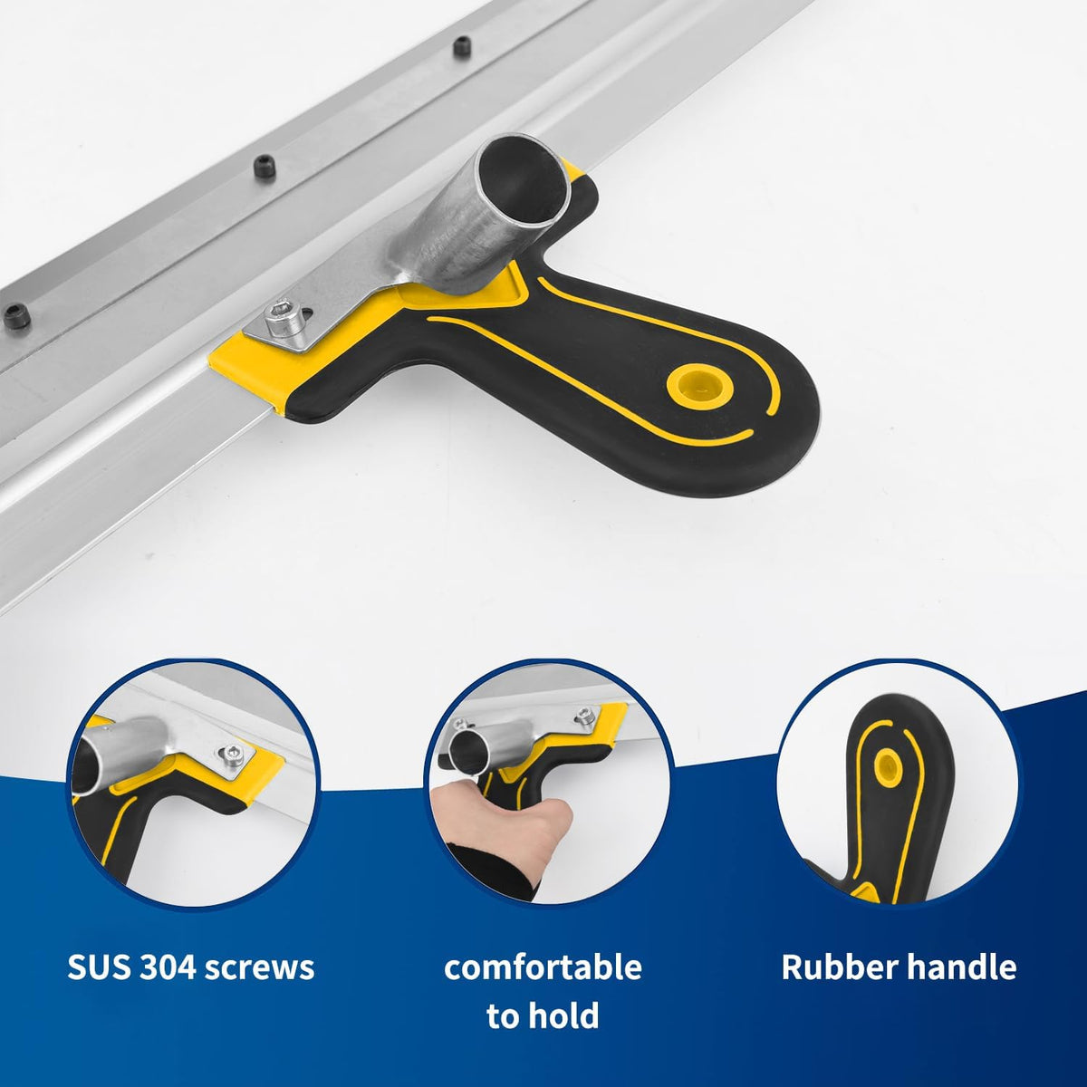 Self Levelling Cement Tool 22 Inch Stainless Steel Floor Scraper Spreader