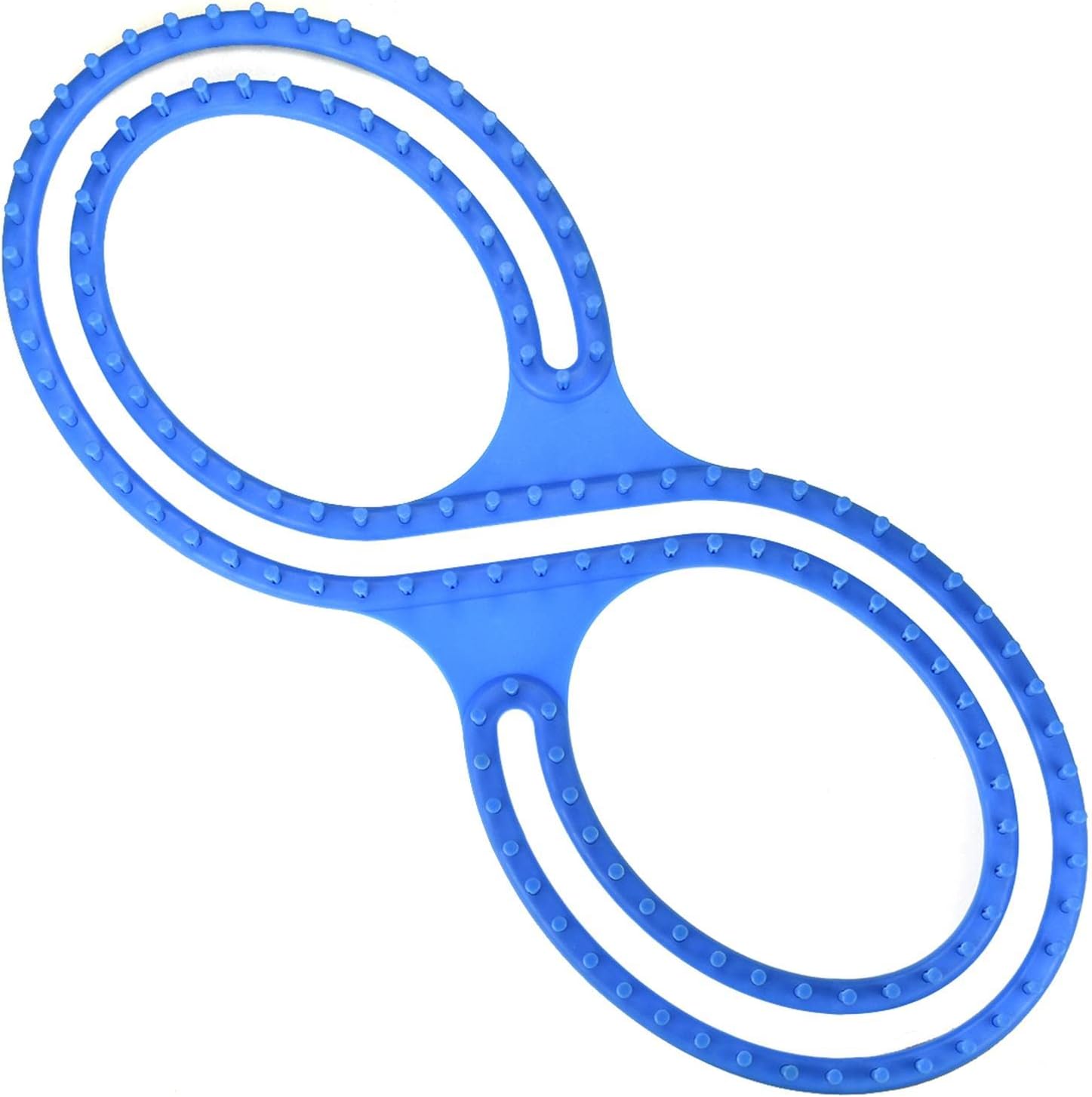 Blue fidget spinner on a white background
